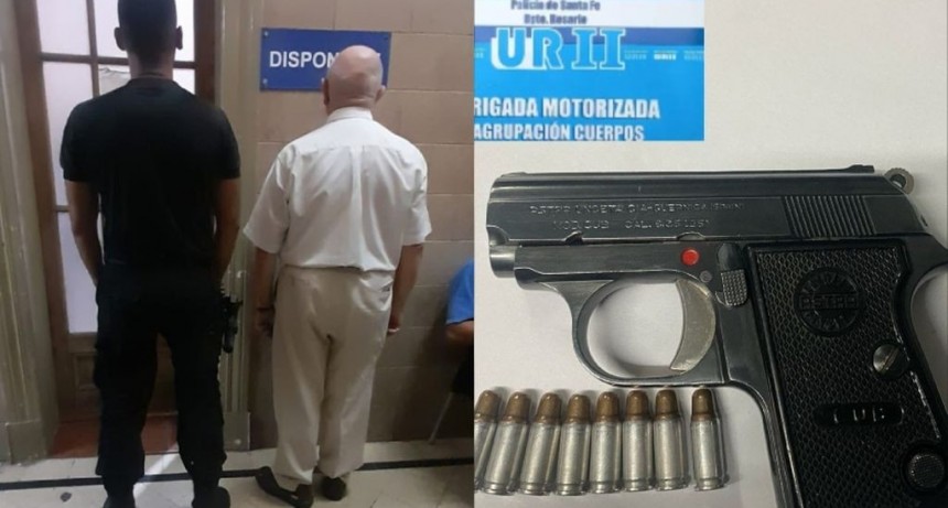 Un hombre de 76 años fue detenido con un arma tras una amenaza