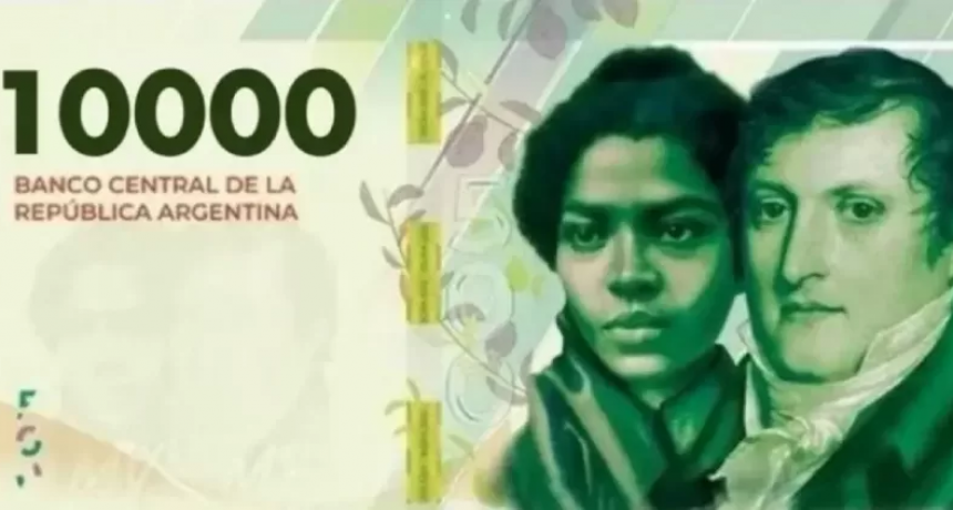 El nuevo billete de $10 000 comenzará a circular en mayo