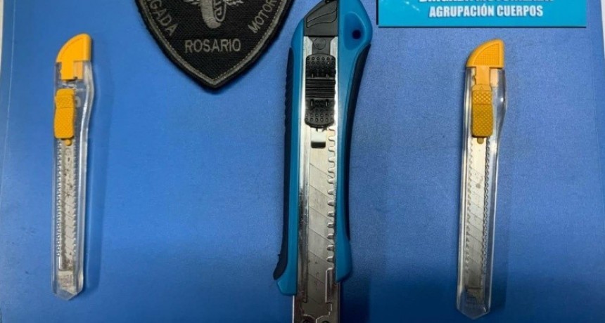 Amenazó con trinchetas a un comerciante y fue detenido a pocas cuadras
