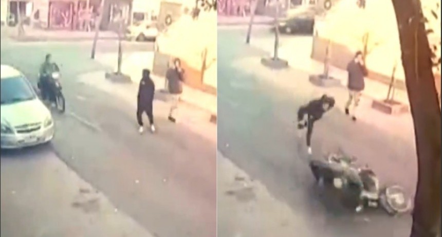 Mujer gravemente herida tras robo de moto en zona norte