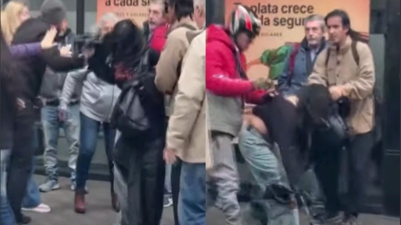 Detienen en pleno centro a una mujer acusada de robar dólares a la salida de un banco