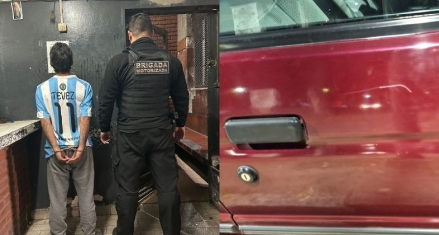 Detuvieron a un cuidacoches tras dañar un auto por negarse a pagar