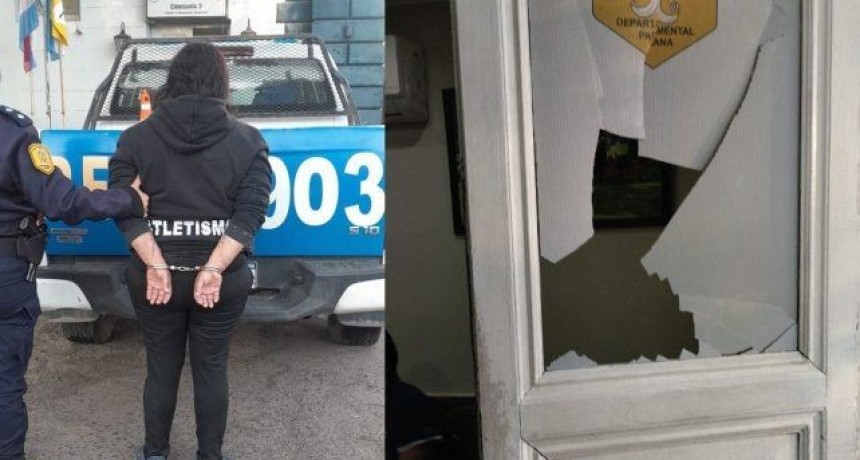 Paraná: mujer va a comisaría a informarse sobre su hijo y es detenida al romper un vidrio