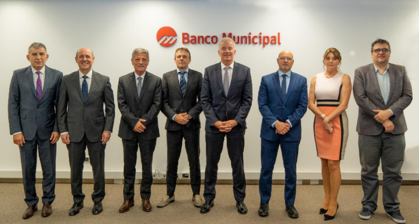 Encuentro entre los directorios del Nuevo Banco de Santa Fe y Banco Municipal de Rosario