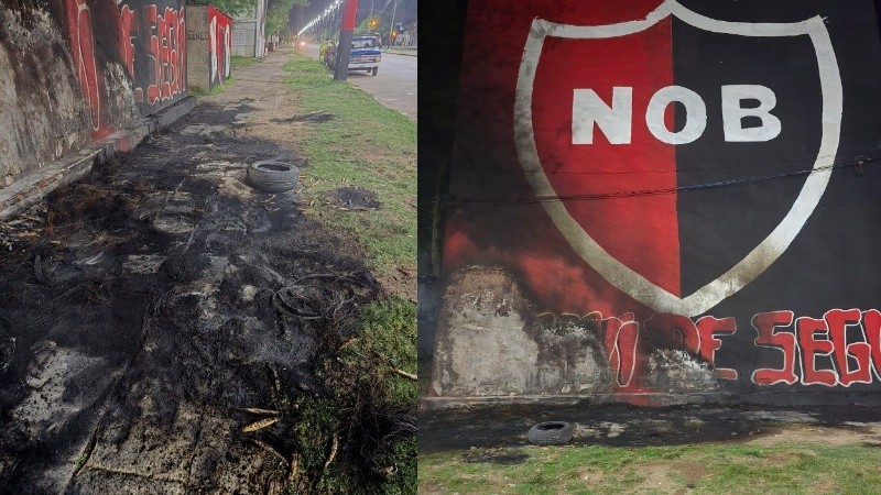 Detuvieron a un joven acusado de incendiar un mural de Newell’s en zona sur
