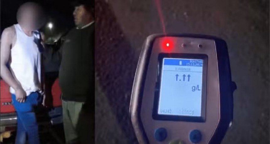 Conducía borracho por la Ruta 21 y superó el límite máximo del test de alcoholemia